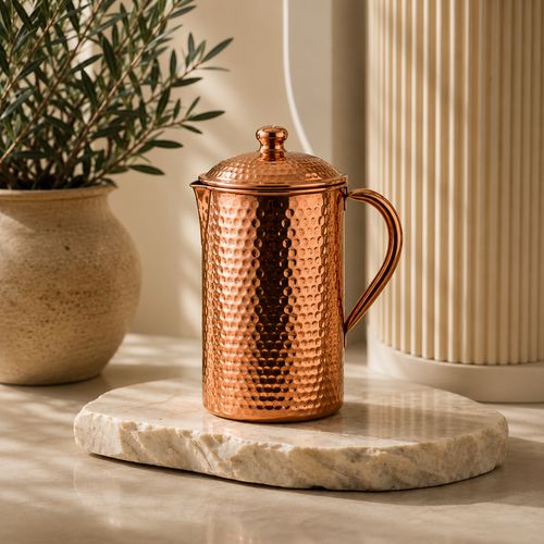 Hammered Pure Copper Carafe