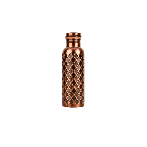 Solid Copper Water Bottle - Diamond Edition