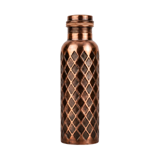 Solid Copper Water Bottle - Diamond Edition