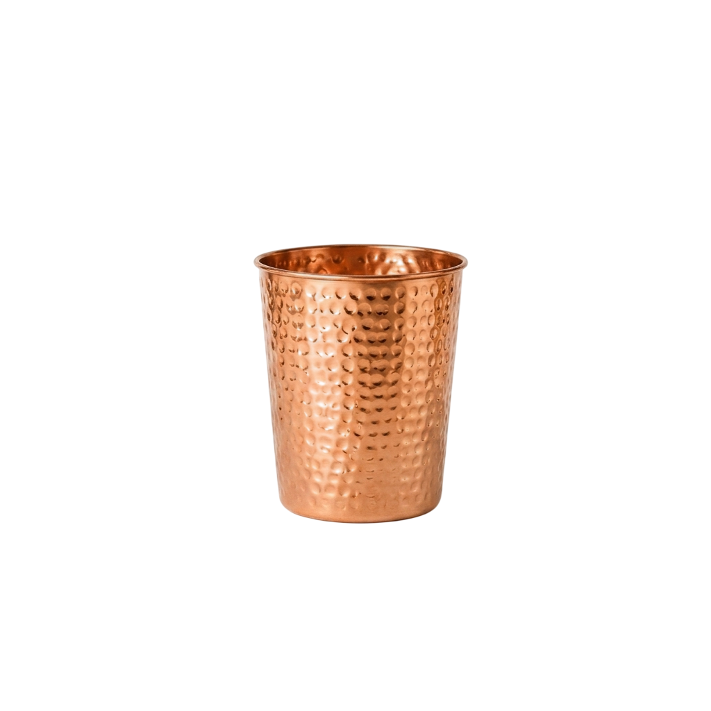 Hammered Pure Copper Glass
